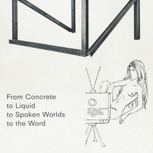 <cite>From Concrete to Liquid to Spoken Worlds to the Word</cite> exhibition catalog