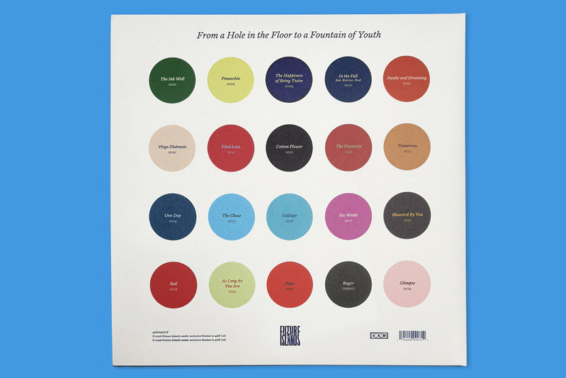 Future Islands – From a Hole in the Floor to a Fountain of Youth album art and T-shirt