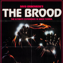 <cite>The Brood</cite> title card and movie posters