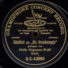 Philla Siegmann-Wolff – “Säbellied” single