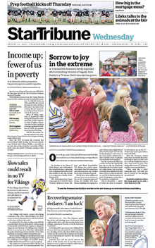 <cite>Minneapolis StarTribune</cite> – Front Pages