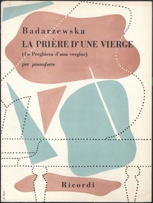 Piano music for Tekla Badarzewska: <cite>La Prière d’Une Vierge</cite>