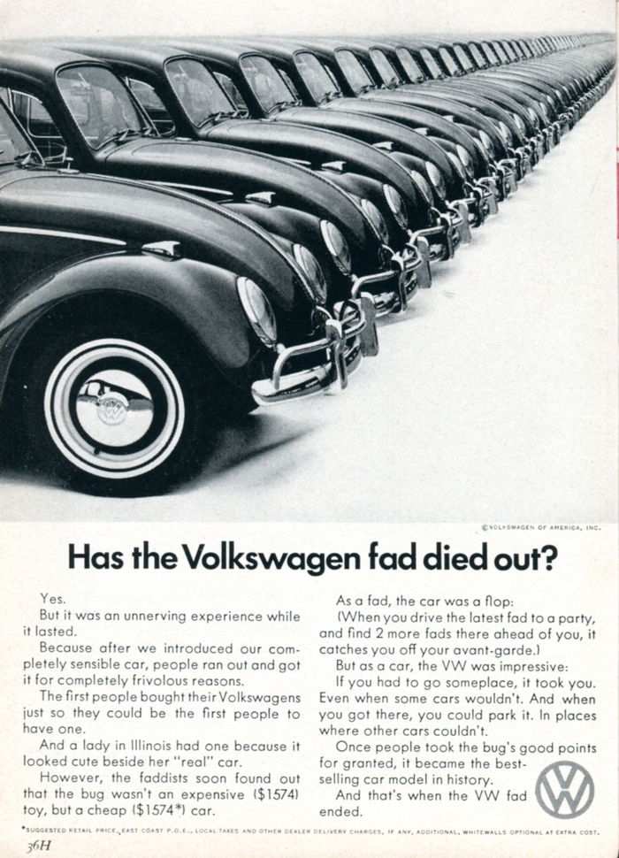 “Has the Volkswagen fad died out?” Readers Digest, Mar 1966