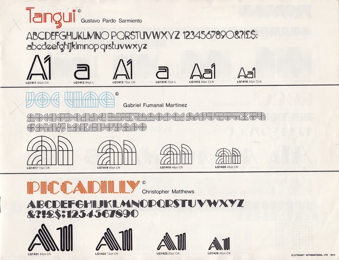 18 New Type Faces – Letraset Letragraphica 3