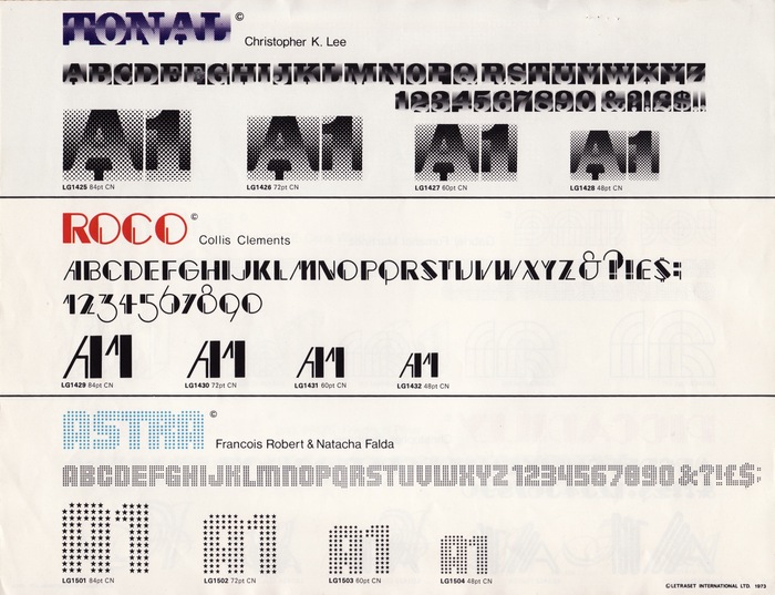 18 New Type Faces – Letraset Letragraphica 4