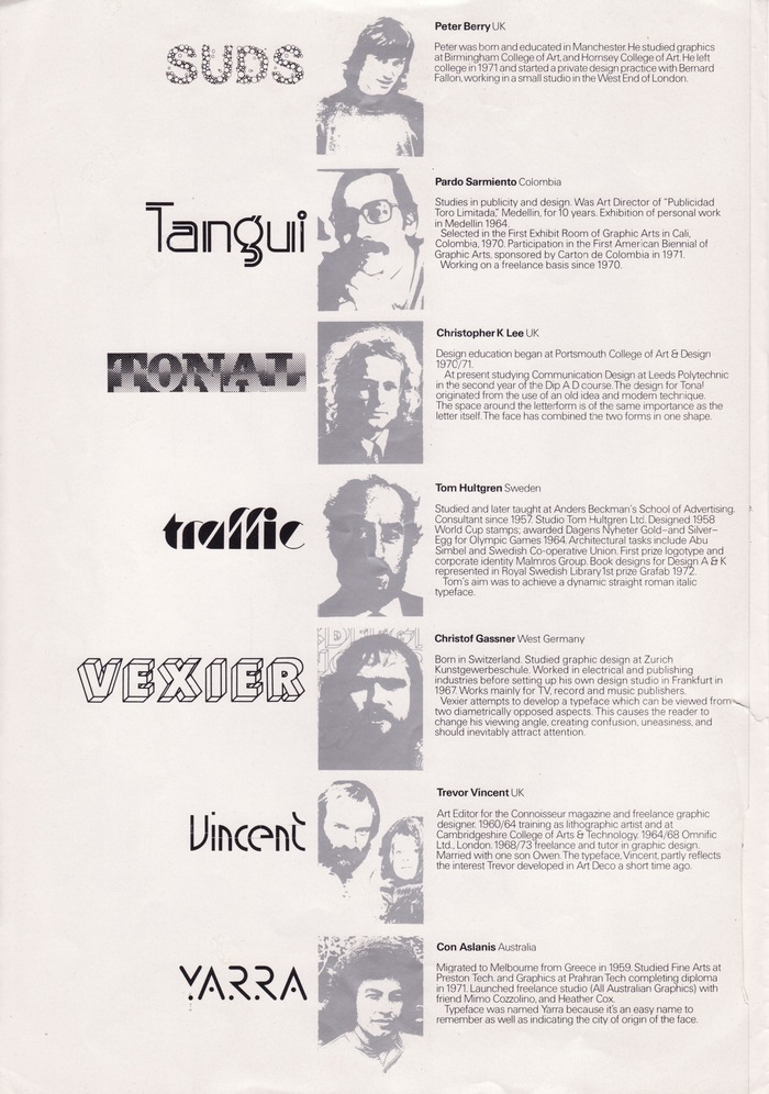 Letraset International Typeface Competition Winners 1973 4