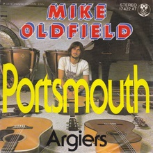 Mike Oldfield – “Portsmouth” / “Argiers” German single cover