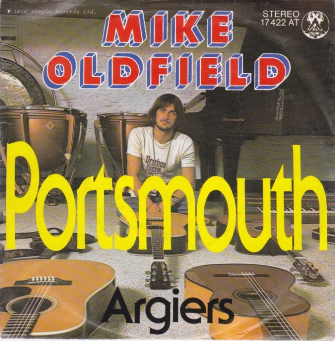 Mike Oldfield – “Portsmouth” / “Argiers” German single cover