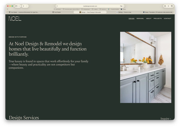 Noel Design &amp; Remodel website 2