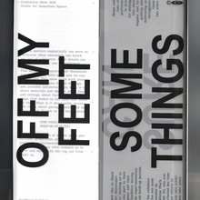 <cite>SOME THINGS SURE CAN SWEEP ME OF MY FEET </cite>exhibition posters and flyers
