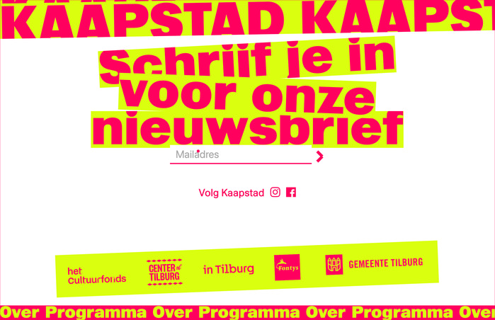 Kaapstad Festival website 4