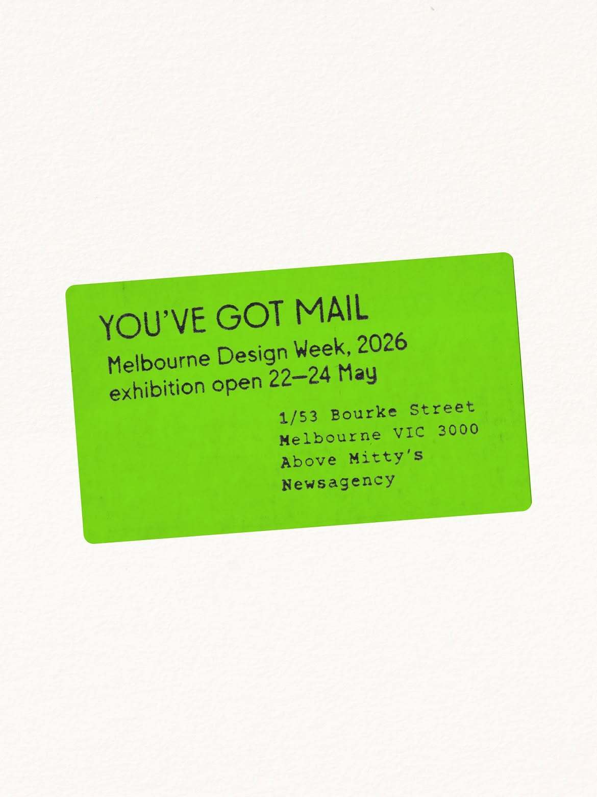 You’ve Got Mail at Melbourne Design Week 2026