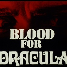 <cite>Blood for Dracula</cite> trailer title card