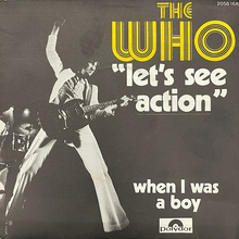 The Who – “Let’s See Action” / “When I Was a Boy” French single cover