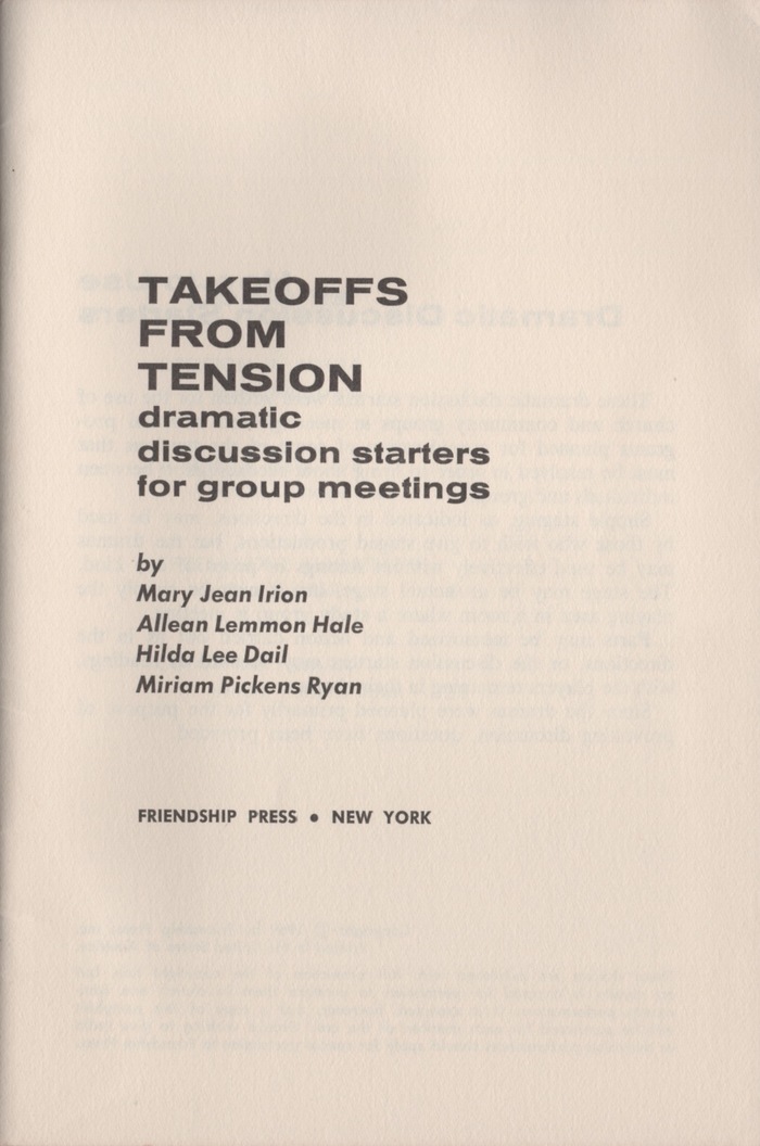 Takeoffs from Tension 3