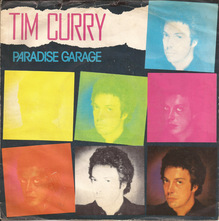Tim Curry – “Paradise Garage” / “Charge It” German single cover and <cite>Fearless</cite> album art