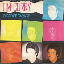 Tim Curry – “Paradise Garage” / “Charge It” German single cover and <cite>Fearless</cite> album art