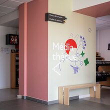 Les Combes Cultural Centre identity and signage