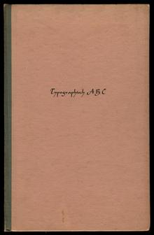 <cite>Typographisch ABC</cite> by Henri Friedlaender