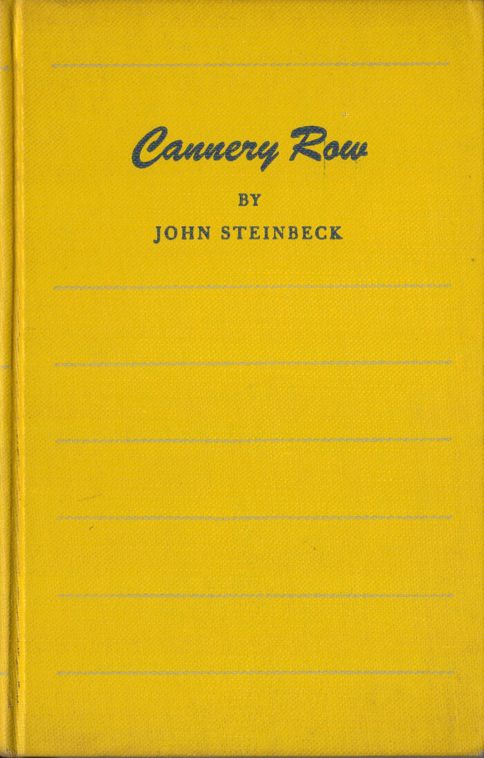 First Edition Third Printing (January 1945). Printed in U.S.A. by the Haddon Craftsmen.
Like the title on the jacket, the cloth binding now is in bright canary yellow as well — too good a pun to miss. There was also a Wartime Edition in blue boards.