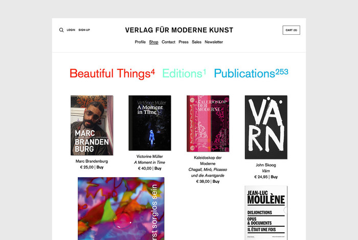 Verlag für moderne Kunst website 3