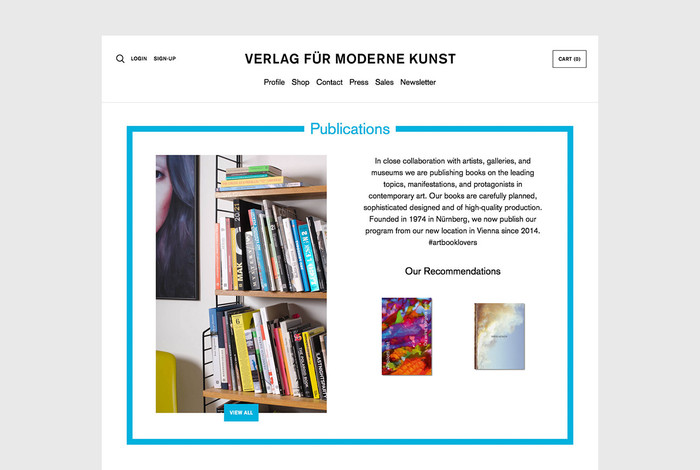 Verlag für moderne Kunst website 4