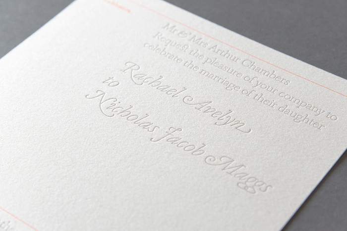 Avelyn & Maggs wedding invitation - Fonts In Use