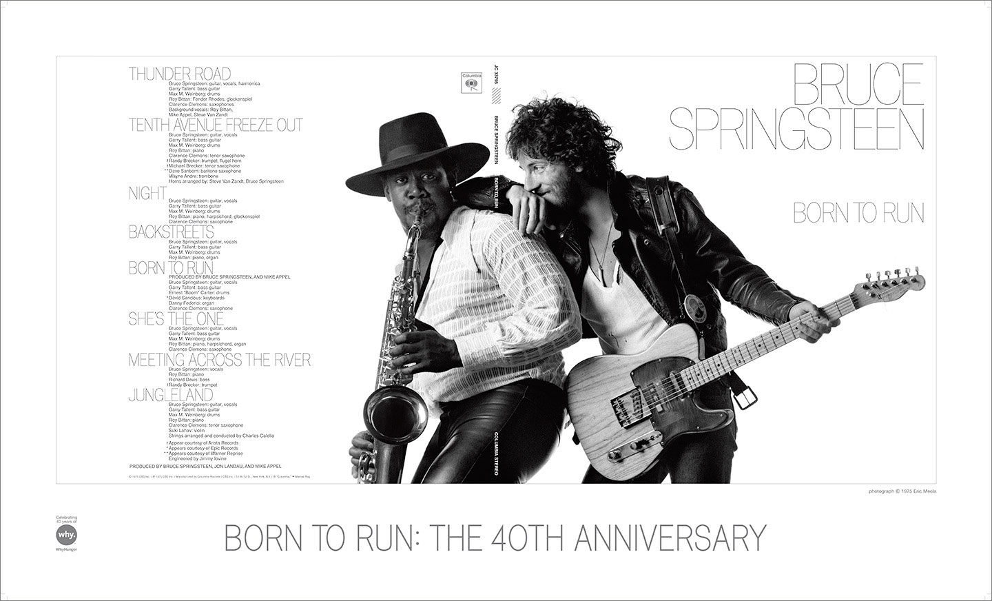 Bruce Springsteen – Born to Run (album and 40th anniversary poster