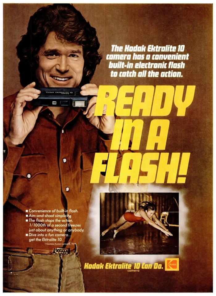 “Ready in a flash!” — Ebony magazine, May 1979.