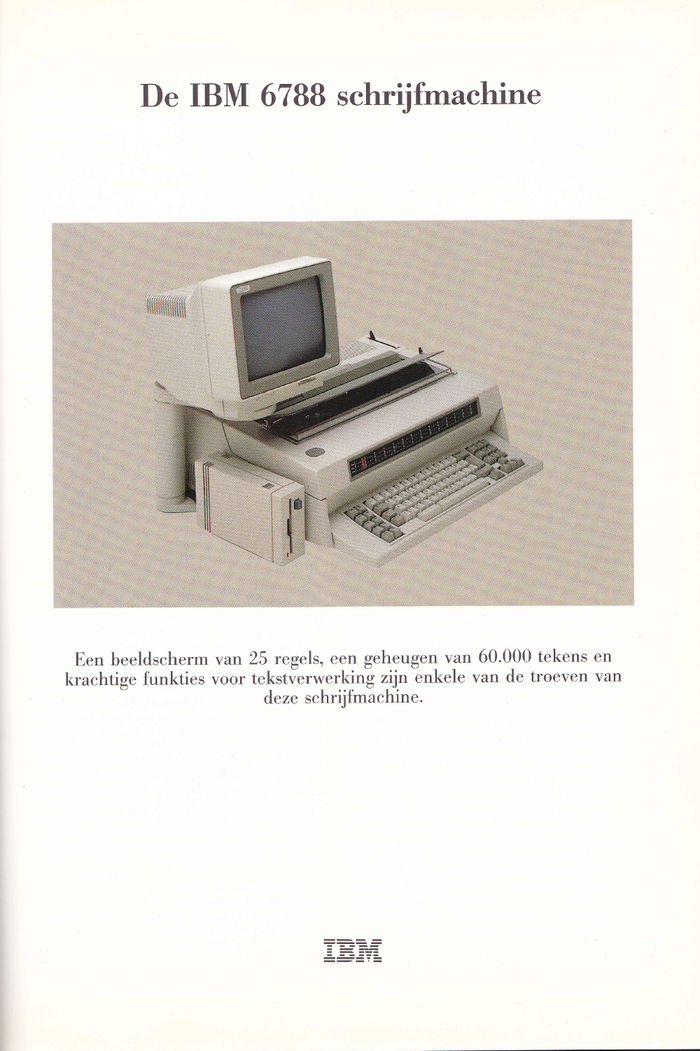 IBM Typewriter ads (Netherlands, 1980s) 2