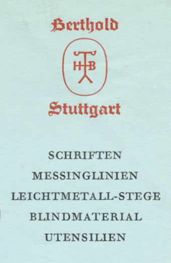 H. Berthold AG letterhead, 1961 3