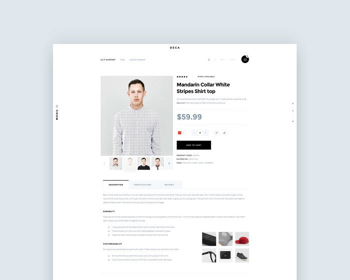 Single Product shop Page