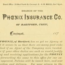 Phœnix Insurance Co. letterhead
