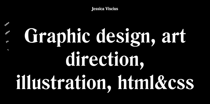 Jessica Viscius portfolio site - Fonts In Use