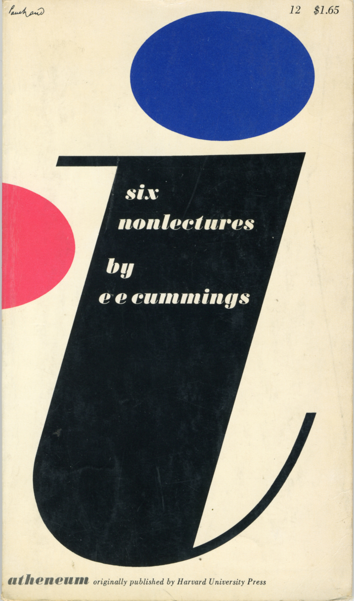 Book cover for i: six non lectures by e e cummings 2