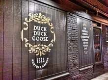 Duck Duck Goose restaurant hoardings