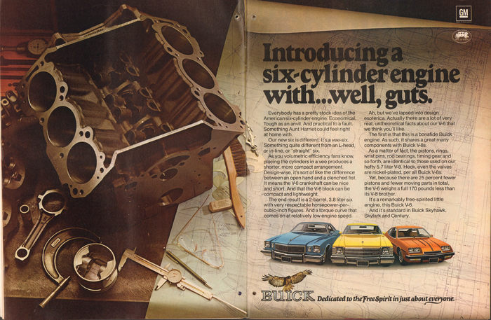1975 Buick Skyhawk, Skylark, Century ad