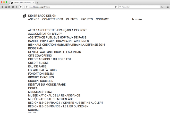 Didier Saco Design website 2