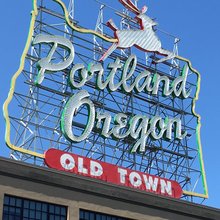 “Portland Oregon: Old Town” sign