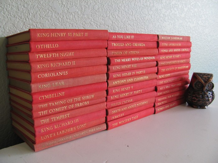 Spines of binding.