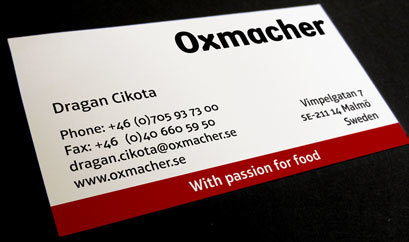 Oxmacher business card