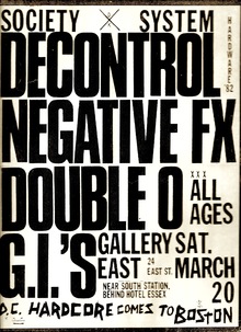 SSD, Negative FX, Double 0, and G.I.’s show flyer