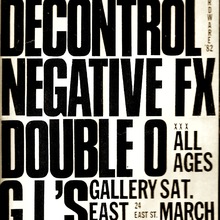 SSD, Negative FX, Double 0, and G.I.’s show flyer