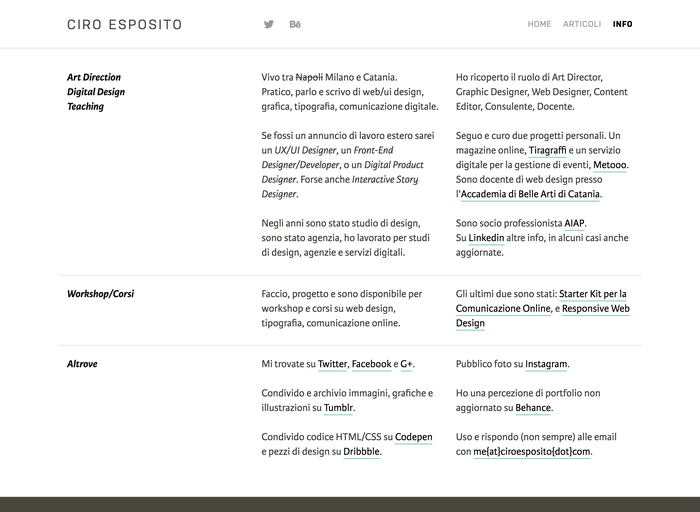 Ciro Esposito personal site 4