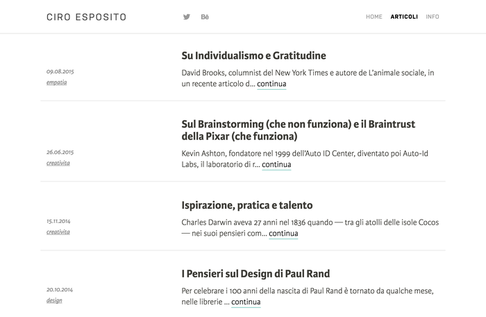 Ciro Esposito personal site 2