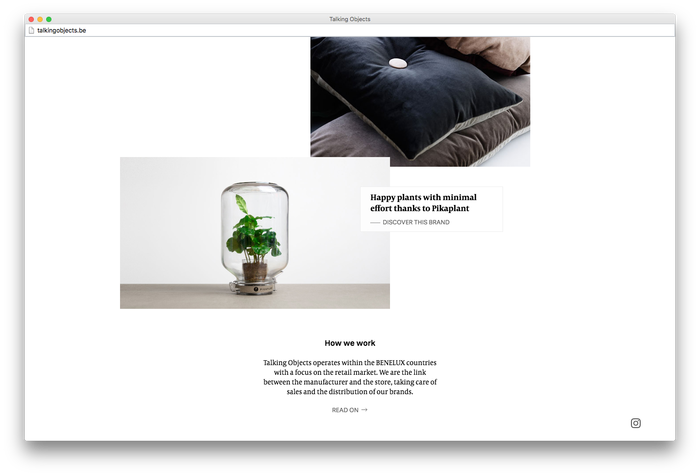 Talking Objects website 2