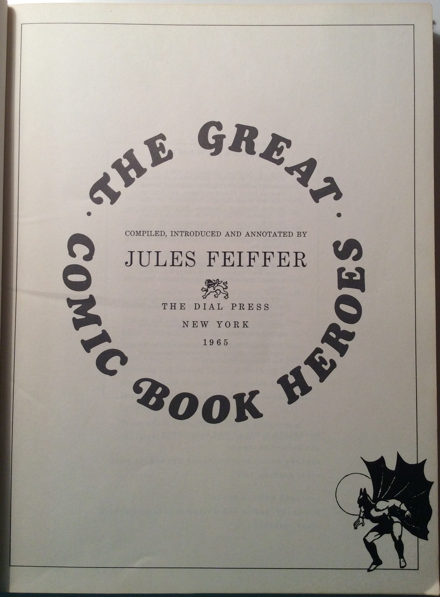 the great comic book heroes by jules feiffer