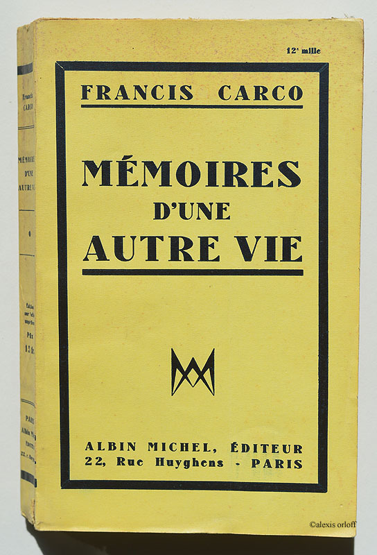 Francis Carco edition, Albin Michel (1930s) - Fonts In Use