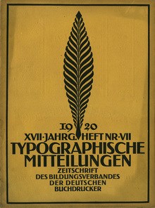 <cite>Typographische Mitteilungen</cite>, vol. 17, No. 7, July 1920