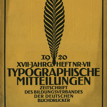 <cite>Typographische Mitteilungen</cite>, vol. 17, No. 7, July 1920